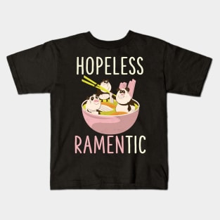 Hopeless Ramentic Kawaii Japanese Ramen Noodles Anime Panda Kids T-Shirt